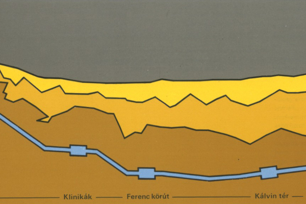 Budapest, M3 metró, hossz-szelvény, bélyegkép