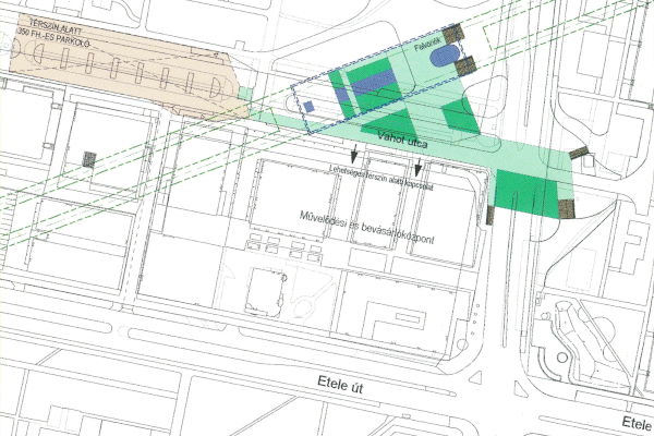 Budapest, M4 metró, Bikás park, helyszínrajz, bélyegkép