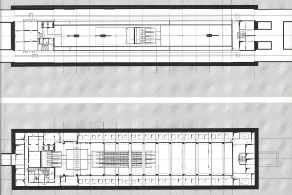 Budapest, M4 metró, II. János Pál pápa tér, hosszmetszet, alaprajz, bélyegkép