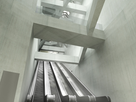 Budapest, M4 metró, Fővám tér, Palatium Stúdió látványterv, bélyegkép