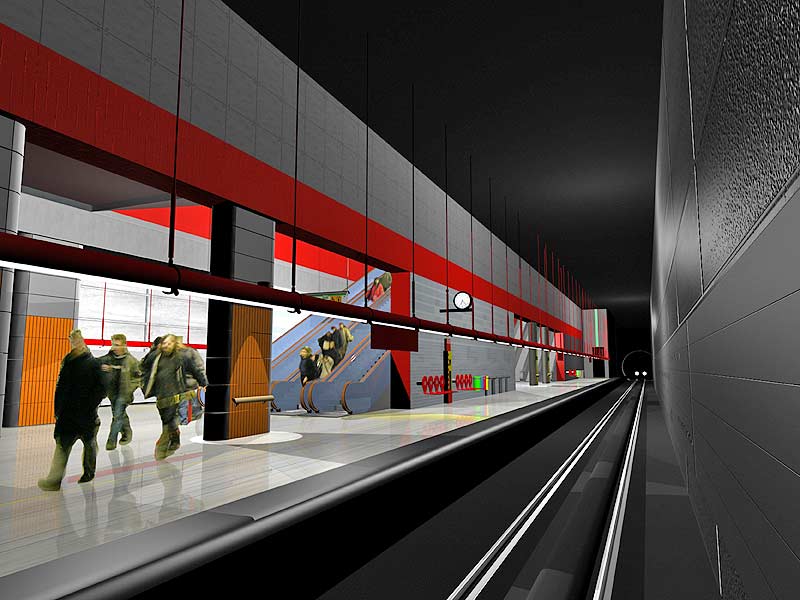 Budapest, M4 metró, Palatium Stúdió, látványterv, bélyegkép