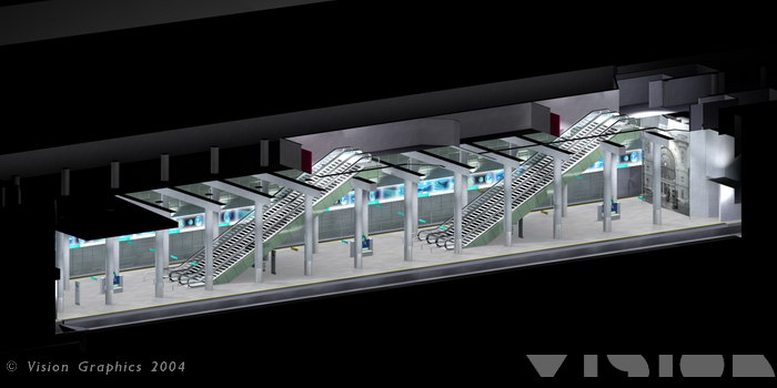 Budapest, M4 metró, Vision Graphics, láványterv, bélyegkép