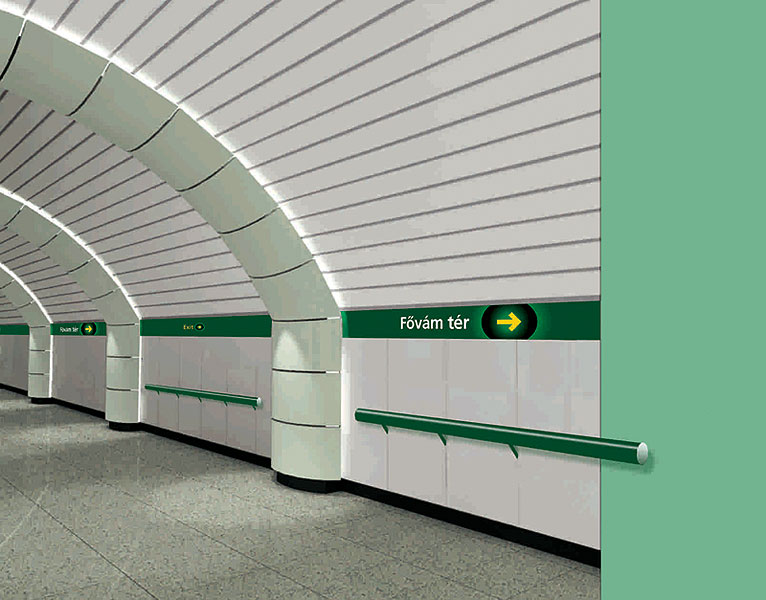 Budapest, M4 metró, Auth Design, láványterv, bélyegkép