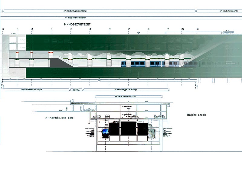 Budapest, M4 metró, Auth Design, láványterv, bélyegkép