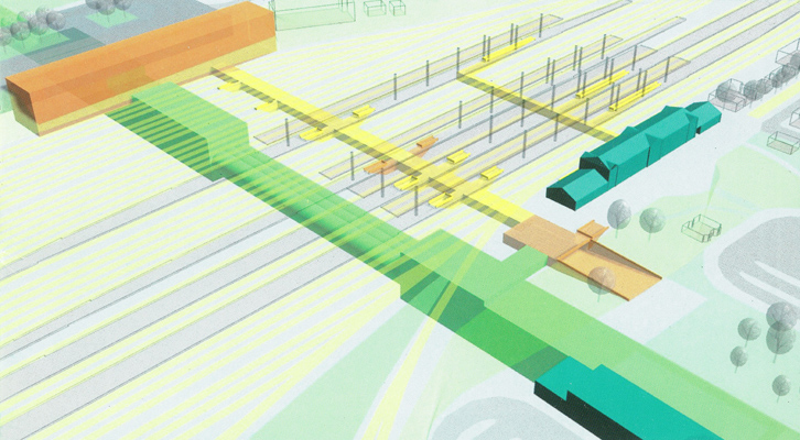 Budapest, M4 metró, Kelenföld vasútállomás, DBR látványterv, bélyegkép