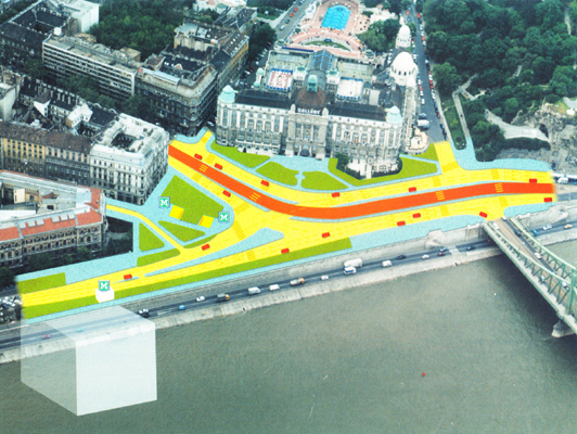 Budapest, M4 metró, Szent Gellért tér - Műegyetem, DBR látványterv, bélyegkép