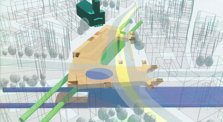 Budapest, M4 metró, Kálvin tér, DBR látványterv, bélyegkép