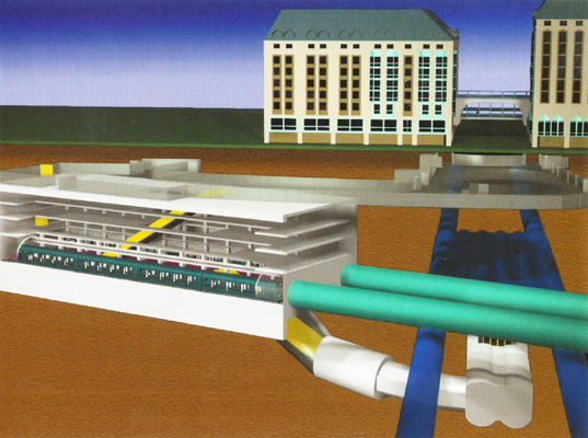 Budapest, M4 metró, Kálvin tér, DBR látványterv, bélyegkép