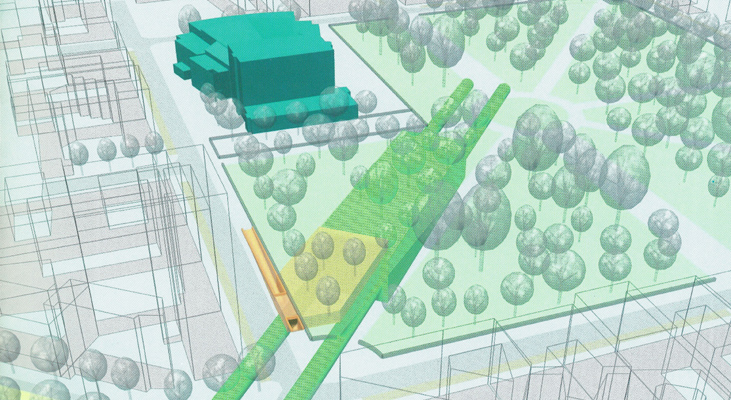 Budapest, M4 metró, II. János Pál pápa tér, DBR látványterv, bélyegkép