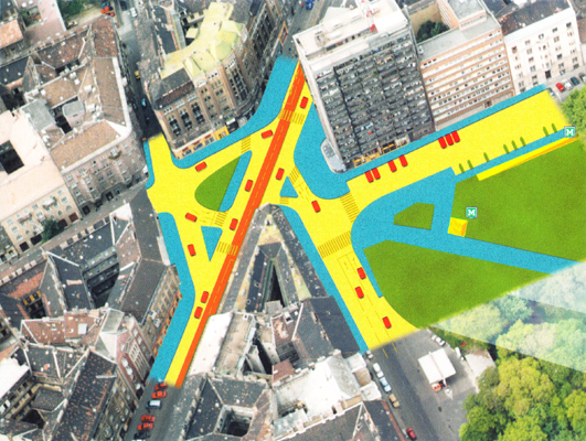 Budapest, M4 metró, II. János Pál pápa tér, DBR látványterv, bélyegkép