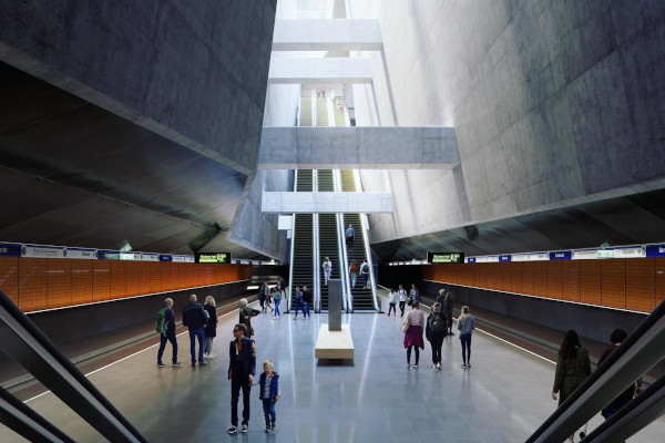 Budapest, M5 metró, Boráros tér, látványterv, bélyegkép