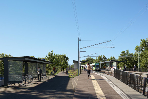 Budapest, M5 metró, Budakalász, látványterv, bélyegkép