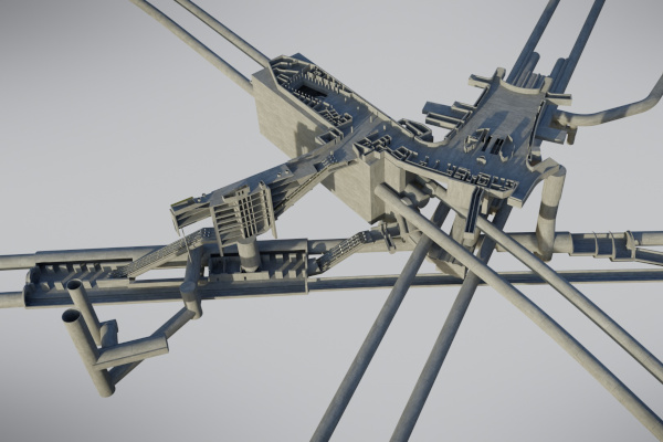 Budapest, M5 metró, Kálvin tér, 3d grafika, bélyegkép