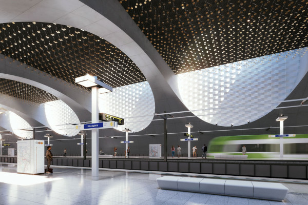 Budapest, M5 metró, Közvágóhíd, látványterv, bélyegkép