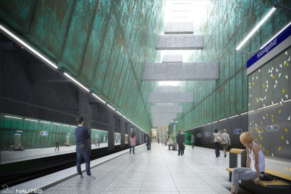 Budapest, M5 metró, Közvágóhíd, régi látványterv, bélyegkép