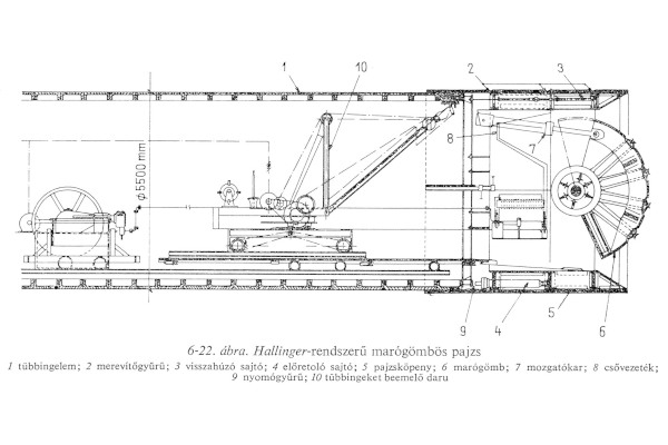 Budapest, metróépítés, fúrópajzs, bélyegkép