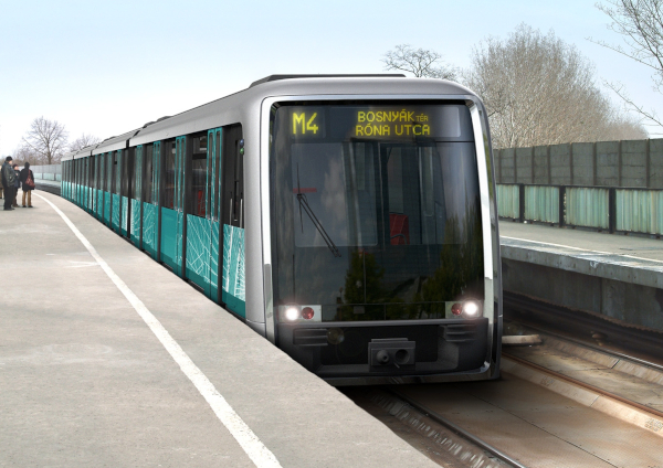 Budapest, Alstom METROPOLIS metró jármű látványterv, bélyegkép