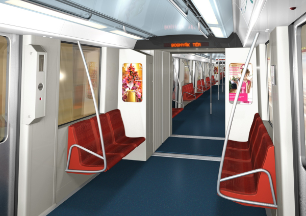Budapest, Alstom METROPOLIS metró jármű látványterv, bélyegkép