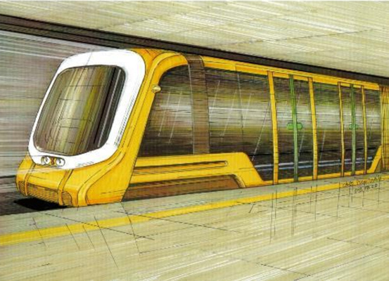 Budapest, M1 metró, tervezett jármű látványterv, Közlekedés Kft