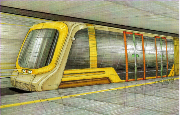 Budapest, M1 metró, tervezett jármű látványterv, Közlekedés Kft