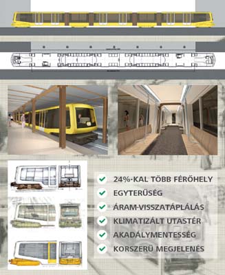 Budapest, M1 metró, tervezett jármű látványterv, Szentpéteri Tibor
