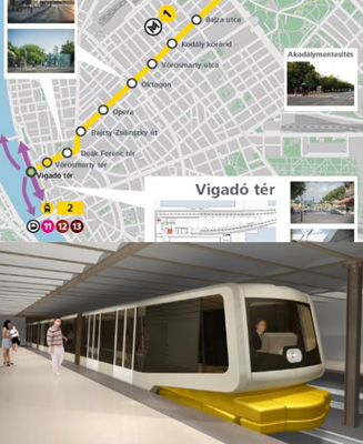 Budapest, M1 metró, tervezett jármű látványterv, Szentpéteri Tibor