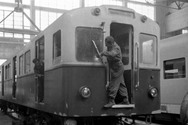 Budapest, Ganz P, prototípus metró jármű, bélyegkép