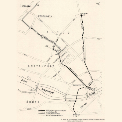 Budapest, M1 metró, térkép