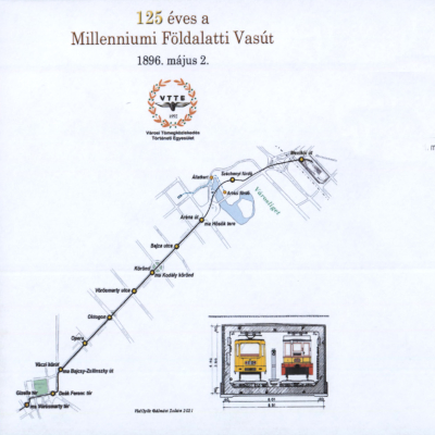 Budapest, M1 metró, térkép