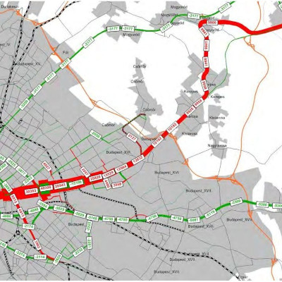 Budapest, M2 metró, H8-, H9 HÉV összekötése, térkép