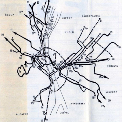 Budapest, M2 metró, térkép