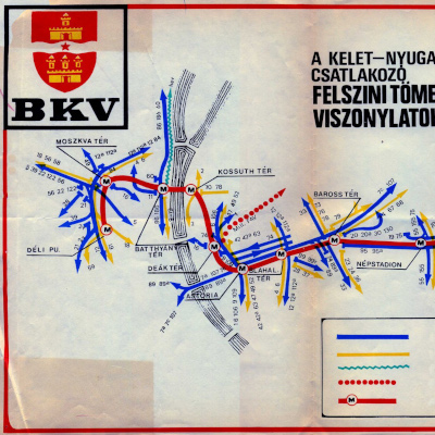 Budapest, M2 metró, térkép