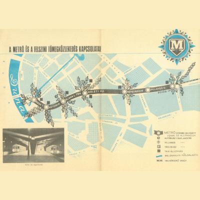 Budapest, M2 metró, térkép