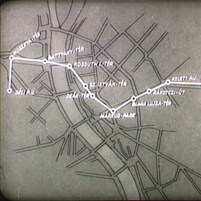 Budapest, M2 metró, térkép