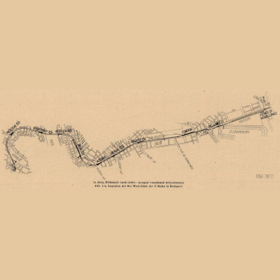 Budapest, M2 metró, térkép