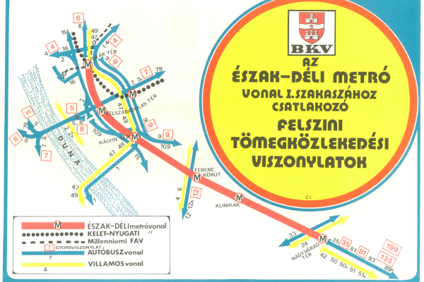 Budapest, M3 metró, térkép