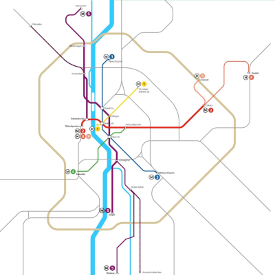 M5 metró térkép, BFK/NKK