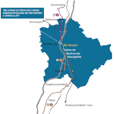 M5 metró térkép, BFK/NKK