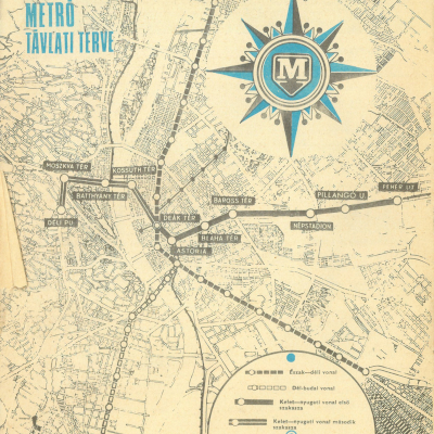A budapesti metró távlati tervének térképe