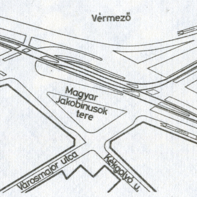 Budapest, M2 metró, Déli pályaudvar, térkép