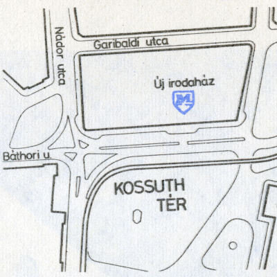 Budapest, M2 metró, Kossuth Lajos tér, térkép