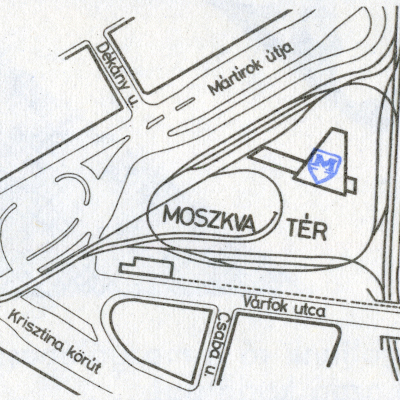 Budapest, M2 metró, Széll Kálmán tér, térkép