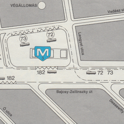 Budapest, M3 metró, Arany János utca, térkép