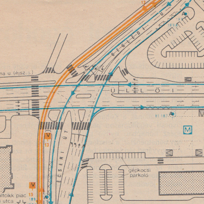 Budapest, M3 metró, Ecseri út, térkép