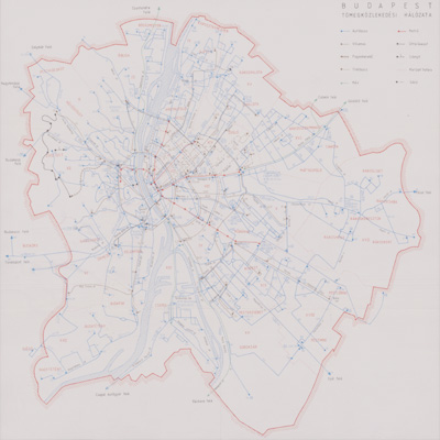 Budapest metró térkép, 1989